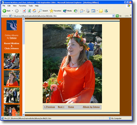 Online Albums by Estona - Click to view an example
